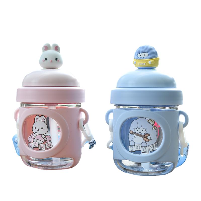 ICARER FAMILY Cartoon Cup Cute ABS Silicone Soft Feeling Cartoon Cup Coffee for Babies Girl Boys Children Sporting