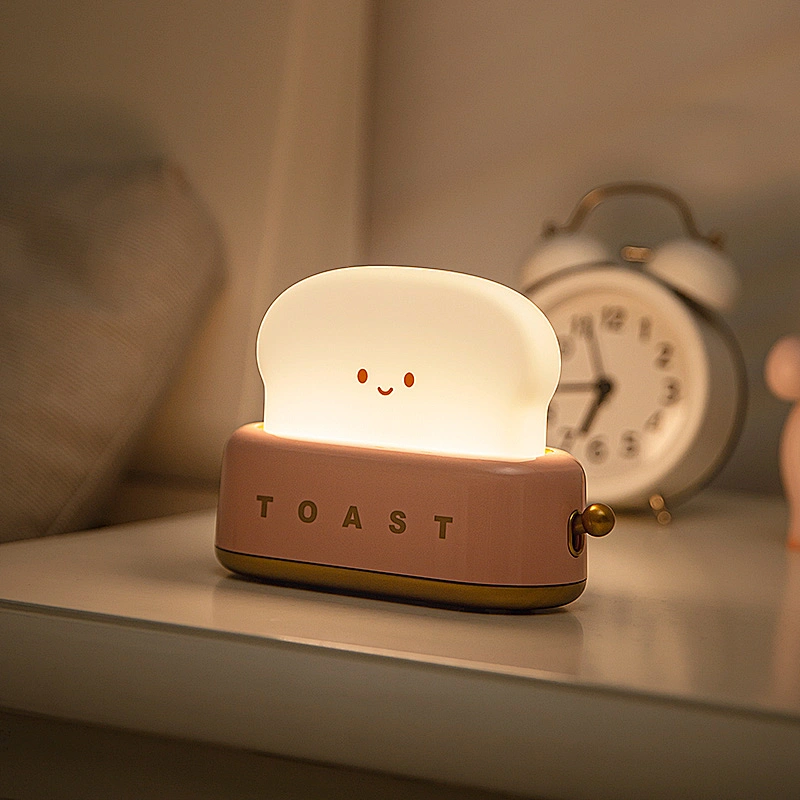 ICARER FAMILY Toaster Table Night Lights Bread Maker Bedroom Decorative Led Night Light Gift Night Light Table Lamp