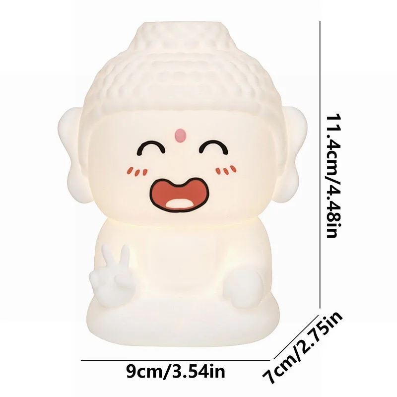 Soft Glow Zen Youth LED Lamp  USB Rechargeable Night Light for Peaceful Atmosphere