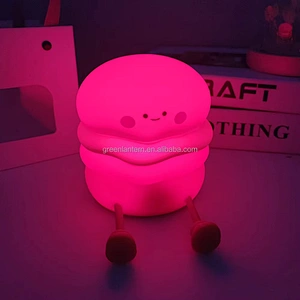 Creative Burger Baby Night Light LED Lamp Rechargeable Soft Glow for Kids Children Night Light