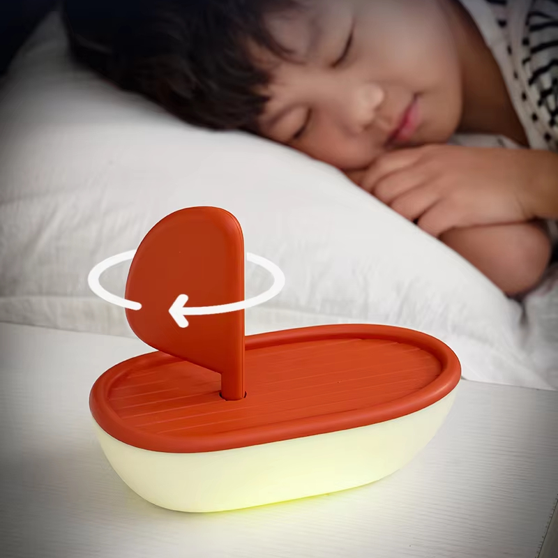 Yacht Funny Toy Table Lamp Rechargeable USD Led Desk Lamp Phone Holder Modern Lighting Bedside Kids Night Light for Home Decor