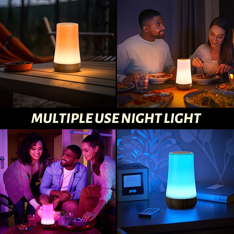 Factory Customization Ambient Lighting Night Light Bear Usb Rechargeable Table Led Lamp Silicone Night Lights for Kids Room