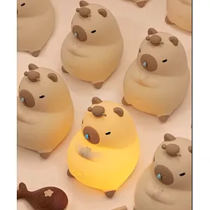 Small Bear USB Led Night Light Cartoon Tap Touch USB Animal Portable Smart Children Lamp for Living Room