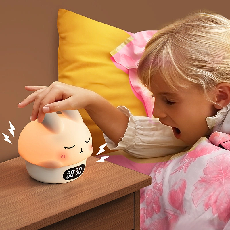 ICARER FAMILY Silicone Touch Sensor Control Led Bunny Lamp Light up Silicone Animal Night Light Kids Baby Night Light