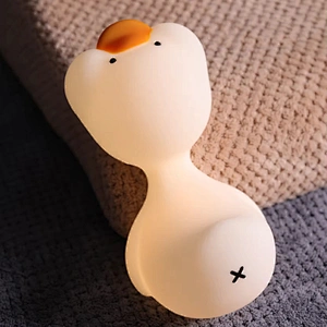 Cute Duck Kids Toys Desk Lamp and Lighting Phone Holder Rechargeable Led Touch Control Silicone Night Light for Baby Room