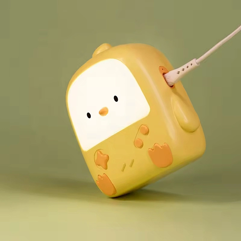 Cartoon-Style LED Night Lamp for Kids' Bedroom Creative Game Chicken Night Light Machine Design for Home Decor