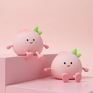 Cute Peach Silicone Night Light for Home and Gifts Children Night Light
