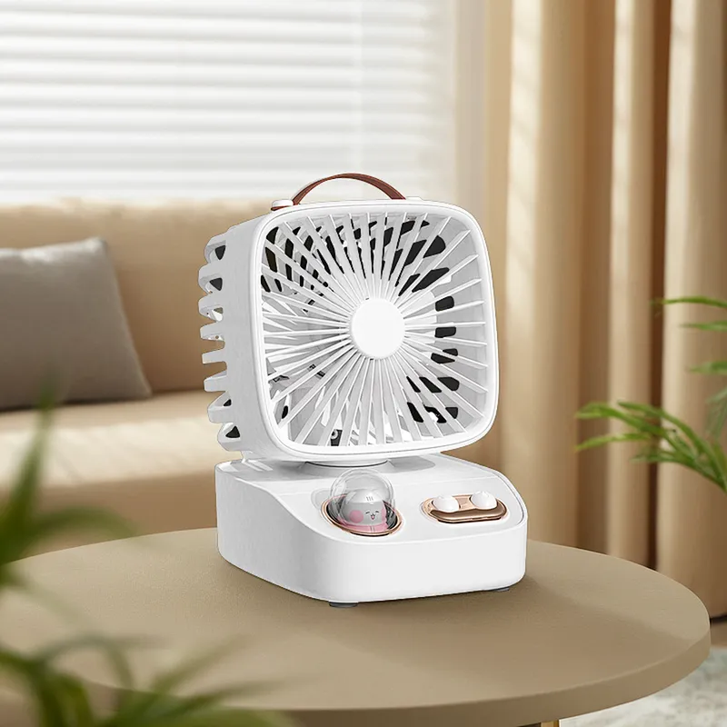 ICARER FAMILY Desk Fan 5V Type C USB Cute Smart Fan for Kids Office or Home Use Fan Table