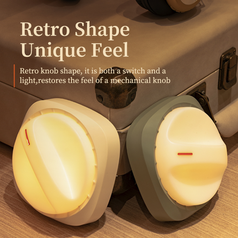 Knob Switch Design Rechargeable Portable USB Light Children's Home Decor Wall Mount Mini Bedroom Cute USB Light