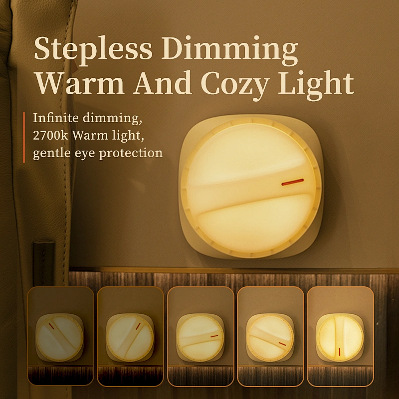 Rechargeable Mini LED Nightlight Portable USB Wall-Mounted Lamp Modern Night Light Cute Decor Home Livingroom Lamp