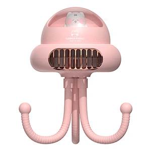 ICARER FAMILY Desk Fan Portable & Wearable Space Capsule Oscillating Fan 2000mAh for Babies Fan Table
