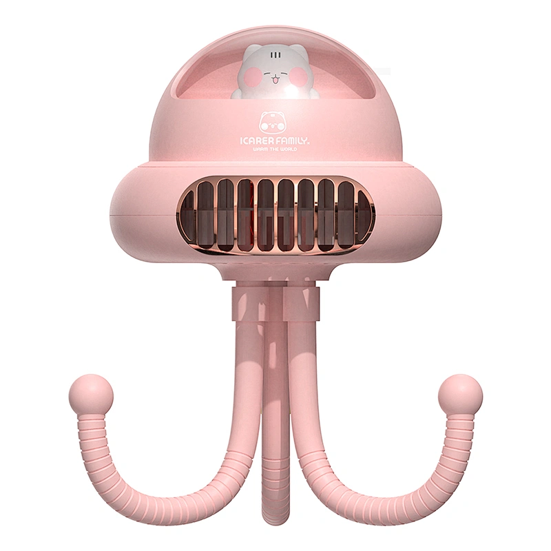 ICARER FAMILY Desk Fan Portable & Wearable Space Capsule Oscillating Fan 2000mAh for Babies Fan Table