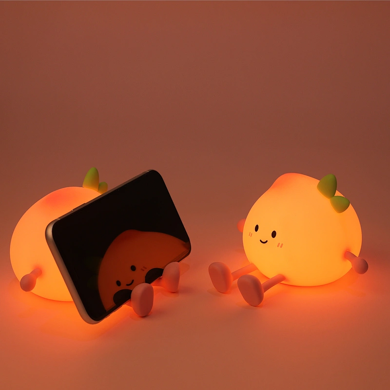 ICARER FAMILY USB Night Light for for Kids Cute Nursery Night Light With Peach Design Table Lamp for Bedroom Use