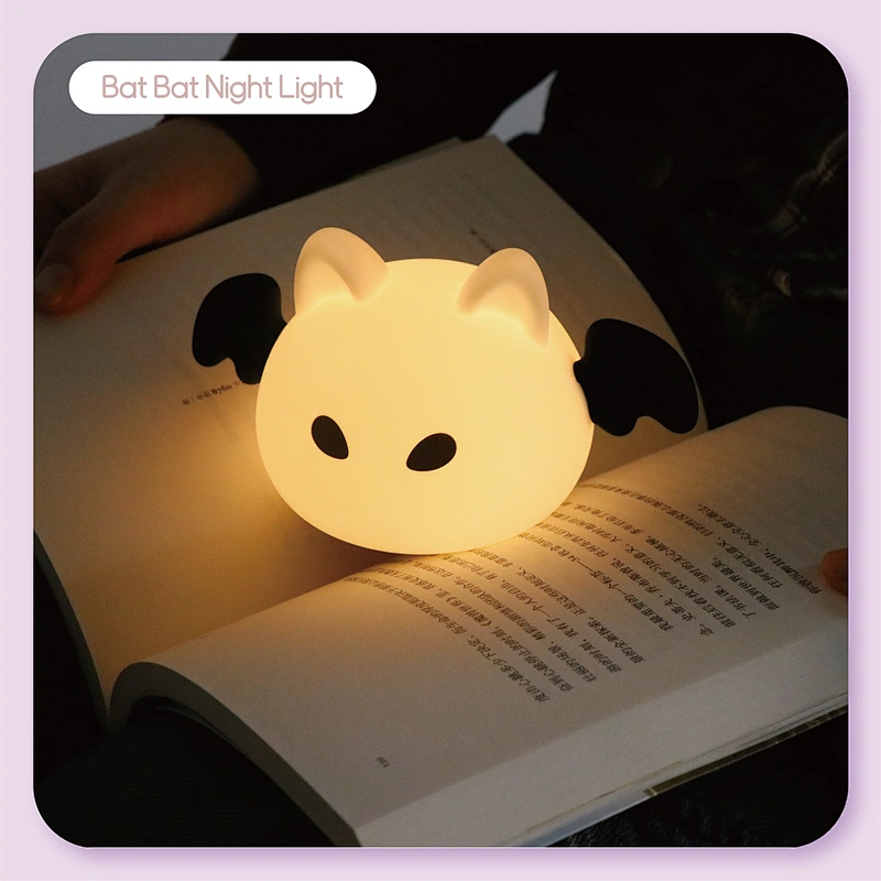 Cartoon Bat Cute Animal Bedside Small Wireless Kids Lights for Room Smart Led Night Light Bedroom Lamp for Children