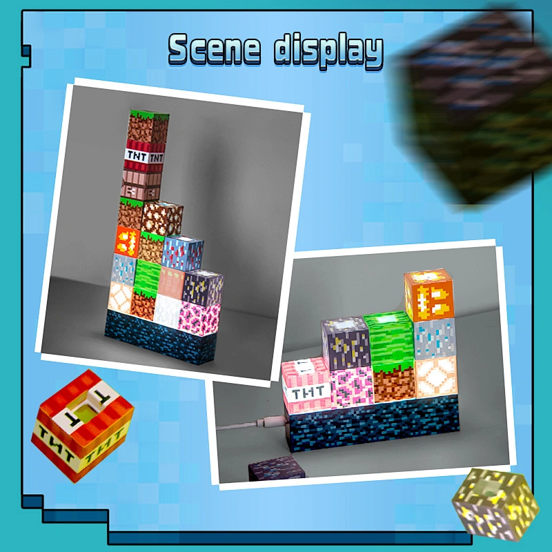 ICARER FAMILY Building Block Night Light Smart LED Tablet Night for Kids Night Light for Home Decor
