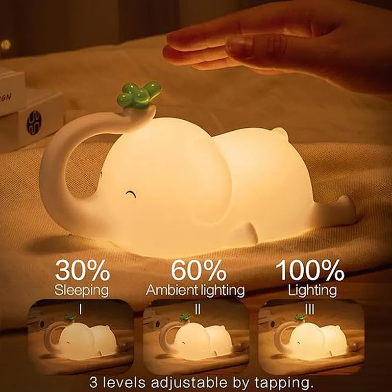 Elephant Lamps and Lighting Sleep Light Baby Decorative Room Desk Lamp Creative Led Night Light for Kids