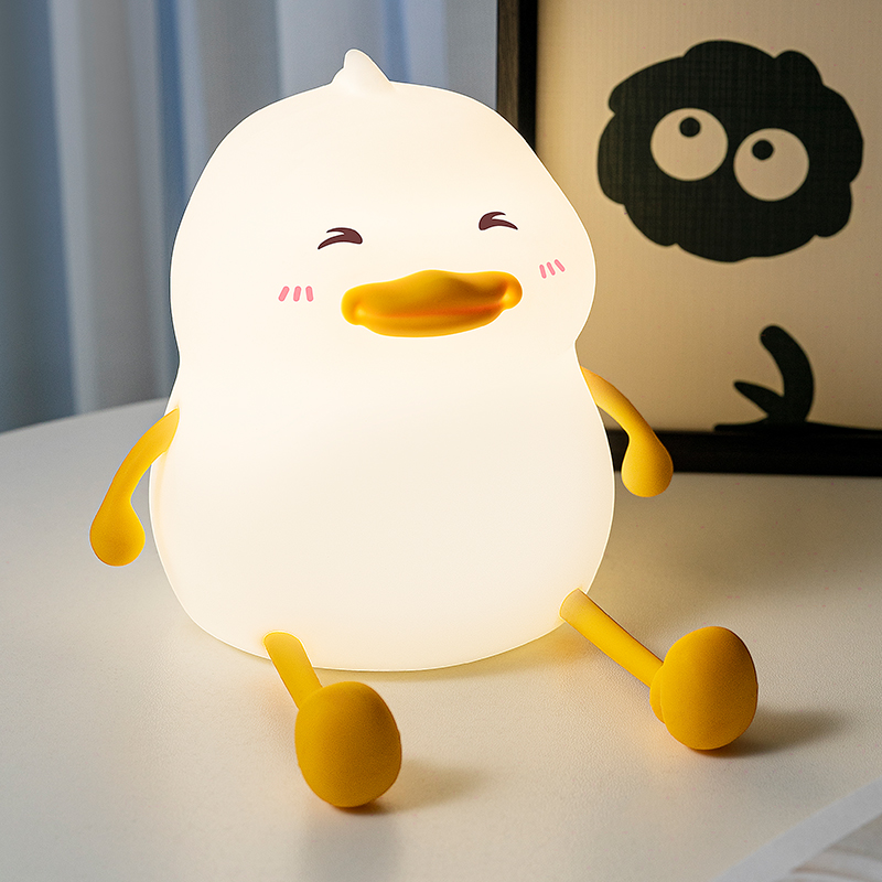 Cute Gift Kids Night Table Lamp Rechargeable Led Night Lamp for Bedroom Pat Design Duck Night Light