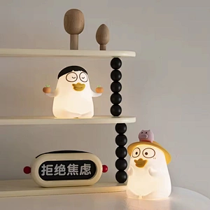 Dimmable Xiao Liu Duck LED Silicone Night Light USB Rechargeable for Kids and Baby Room