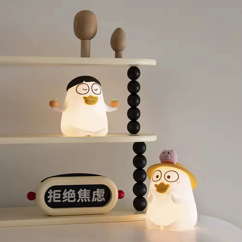 Dimmable Xiao Liu Duck LED Silicone Night Light USB Rechargeable for Kids and Baby Room
