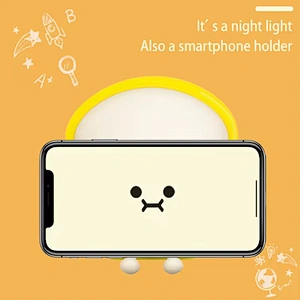 MY Toast Night Light Silicone Night Lamps With Phone Holder Design Rechargeable Night Light for Kids Baby Bedroom