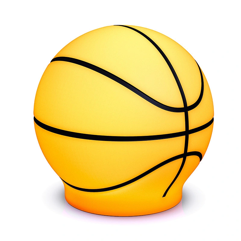 Led Night Light Bedside Table Lamp for Baby Kids Basketball Shape Night Light
