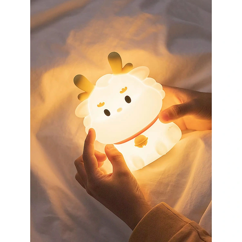 Cute Dragon Colorful Bedside Kids Gift Bedside Home Room Decoration Ambient Dimmable Tap Animal Night Light for Baby