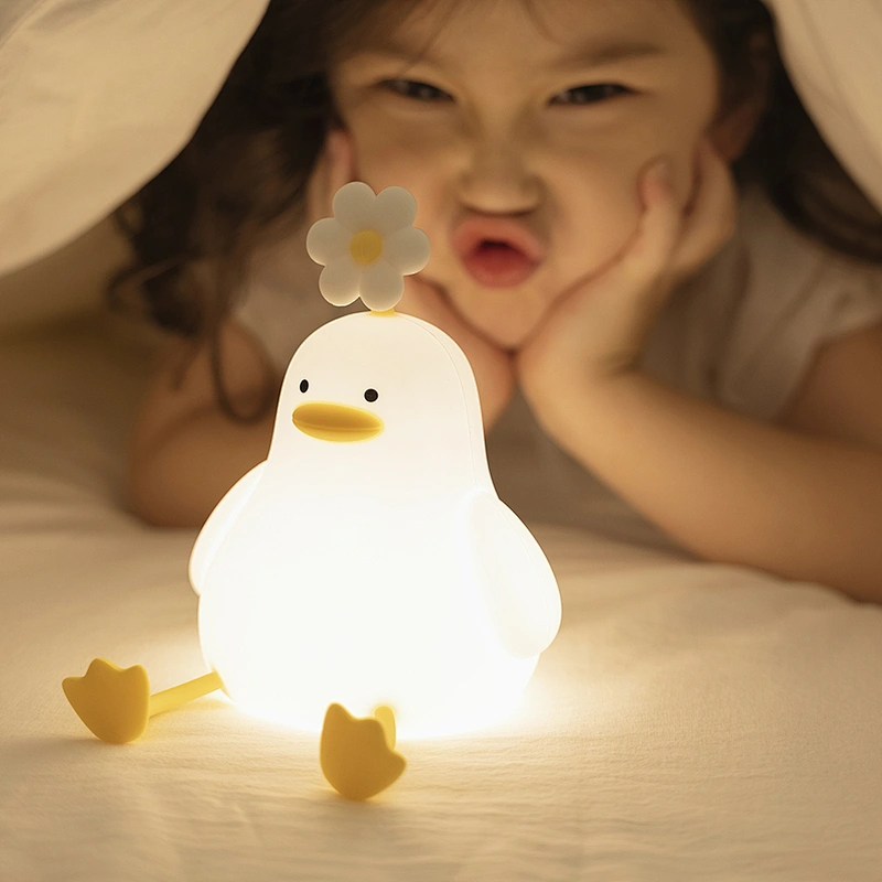 Dormitory Night Light Silicone Pat Light Bedroom Companion Bed Headlight Charging Desk Lamp Atmosphere Light Gift