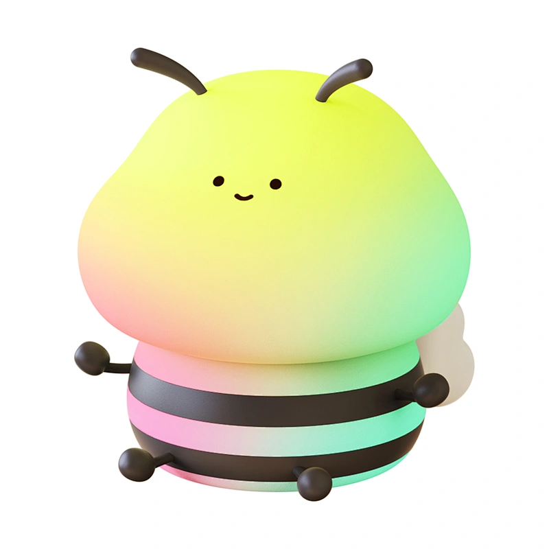 ICARER FAMILY Animals Night Light Colorful Bee Shape Night Lamp for Kids Sleep Night Light