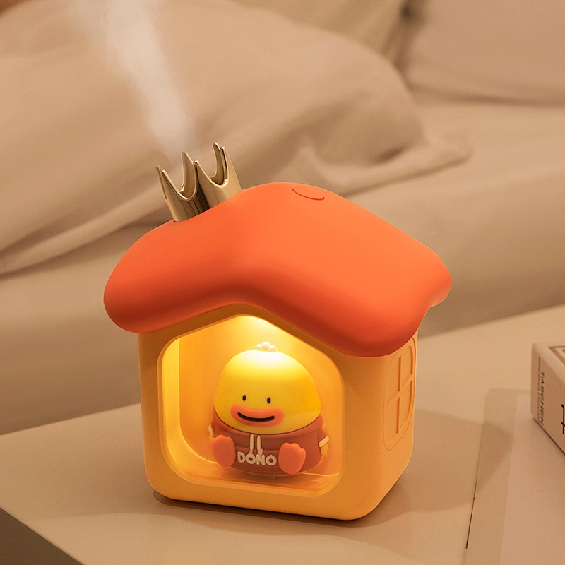 ICARER FAMILY Mini Air Humidifier With Cute Cartoon Design and USB Portable Air Rechargeable Humidifier for Home Use