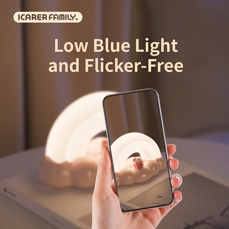 ICARER FAMILY Cute Gift USB Rechargeable Night Wireless Light Baby Kids Light Table Lamp for Home Room Decorative