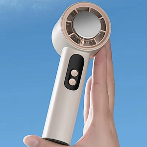 2025 Unique Digital Display High Speed Rechargeable Mini Cooling Standing Fan Portable Handheld Fan with Hook