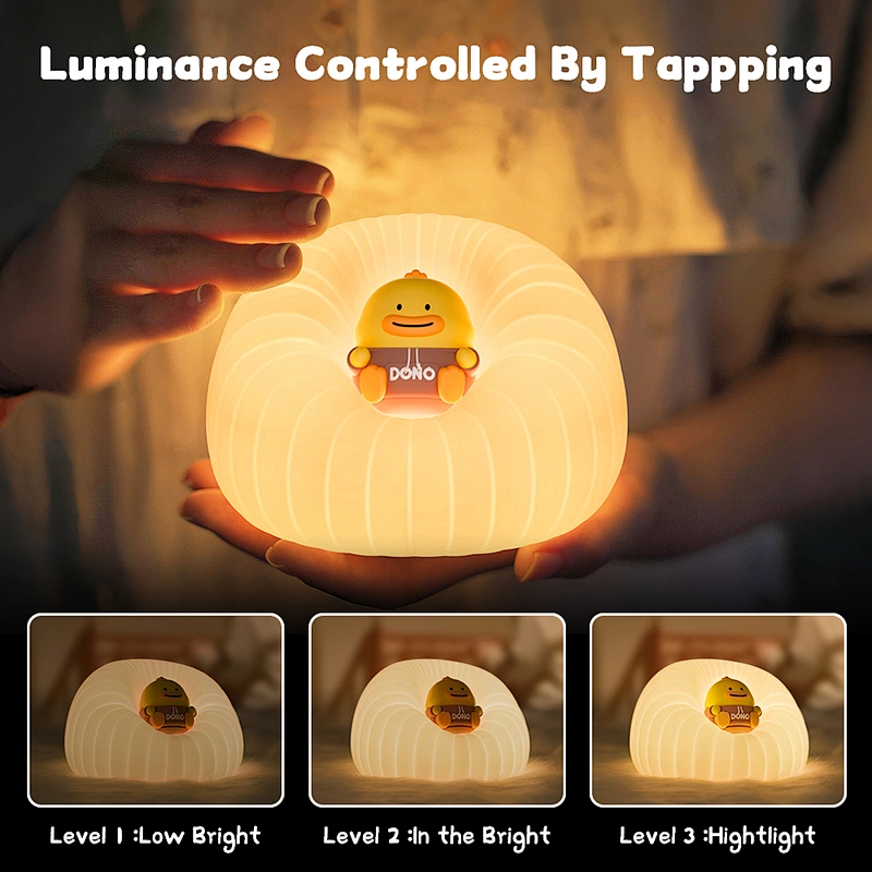 Children Night Light Silicone Sofa Night Light Desk Lamp Kids Cute Mini Gift LED Battery Power Touch 5V Bedroom Living Room Use