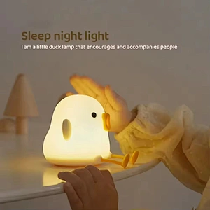 Duck Night Light Rechargeable LED Silicone Night Light for Gift Set Kids Night Light for Bedroom Use