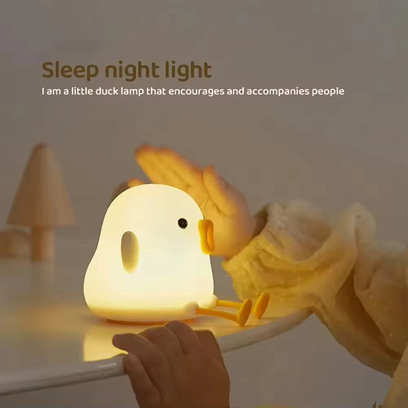 Duck Night Light Rechargeable LED Silicone Night Light for Gift Set Kids Night Light for Bedroom Use