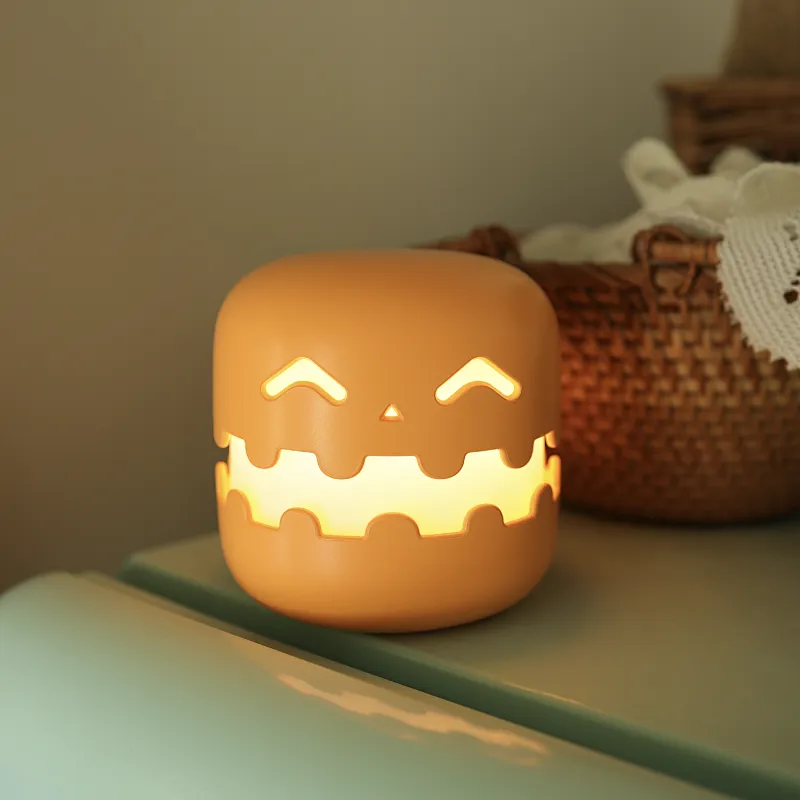 Christmas Gift Cute Halloween Decorative Table Lamp Rechargeable Night Lamp Pumpkin Cartoon Bedside Ghost Night Light for Kids