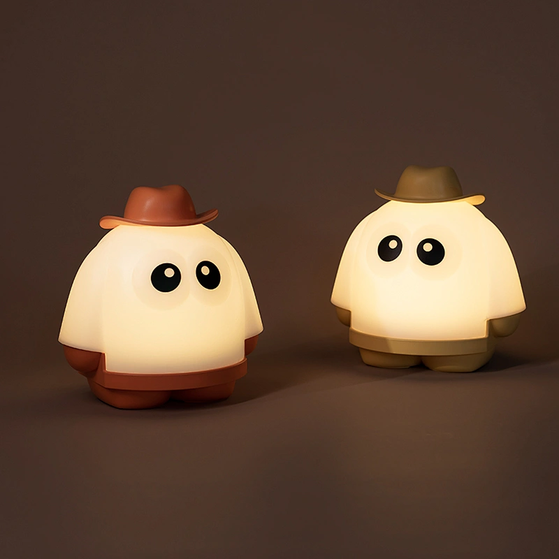 Halloween Home Room Decoration Ghost Unique Lights Cute Silicon Children Touch Smart Bedside USB Led Battery Night Light Lamp