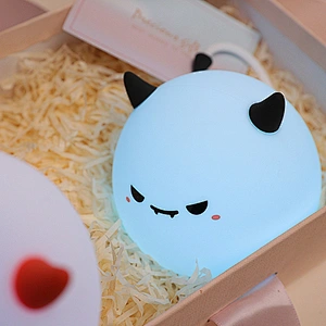 Cute Monster Pat Lamp a Playful Silicone Night Light for Children Touch Light