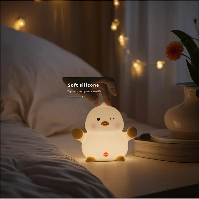 Cute Duck LED Night Light with Gentle Light for Kids Bedroom and Sweet Dreams Children Night Light