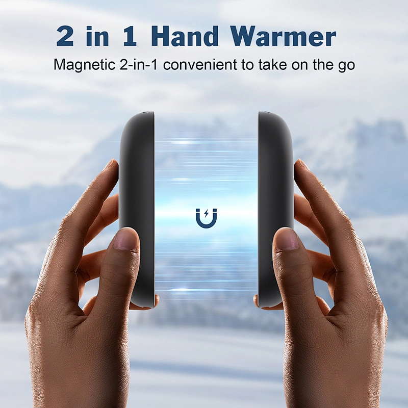 ICARER FAMILY Rechargeable 5000mAh Heat Packs Cute USB Reusable Portable Hot Magnetic Hand Warmers Power Banks