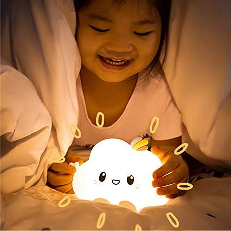 Touch-Control Cloud Night Light Soft Gentle Glow for Kids' Comfort Children Night Light