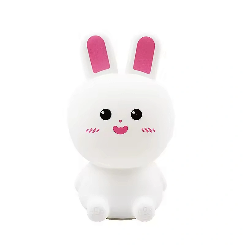 Kawaii Rabbit Bedroom Desk Lamp Home Decoration Lighting USB Remote Control Led Silicone Animal Night Light for Kids Baby