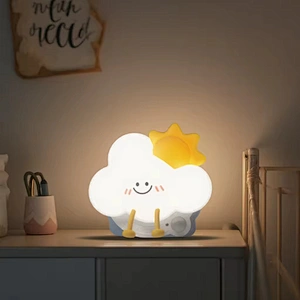 Modern Table Lamp Cloud Light Tap Control Magnetic Wall Plug Rechargeable Lamp Gift Led Night Light for Children