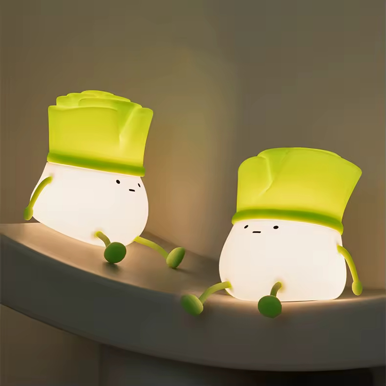 Onion Shape Cute Animal Kids Gift Desk Tap Pat Control Led Rechargeable Battery Warm Kids Night Light for Bedroom Decor
