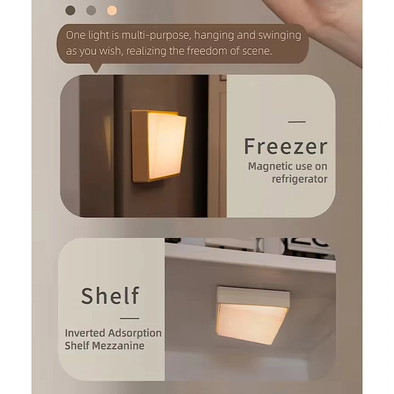 Creative LED Rechargeable Night Light Switch Control Night Magnetic Bedside Wall Night Light Bedroom Application