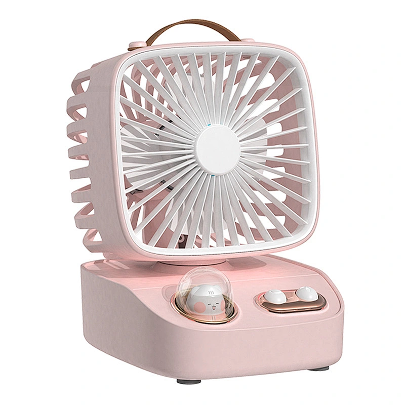 ICARER FAMILY Mini Desk Fan Portable Fan for Outdoor Use Small Rechargeable Moving Head Desk Fan for Office USE