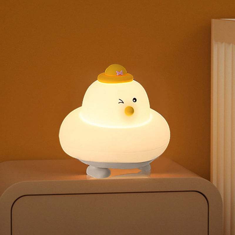 ICARER FAMILY Silicone Chicken and Ducklings Shaped Night Light for Bedroom or Nursery