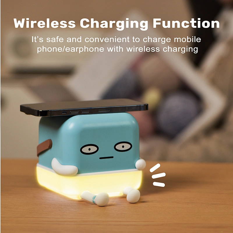 Baby Night Light With Wireless Charger Function Cute Desk Lamp
