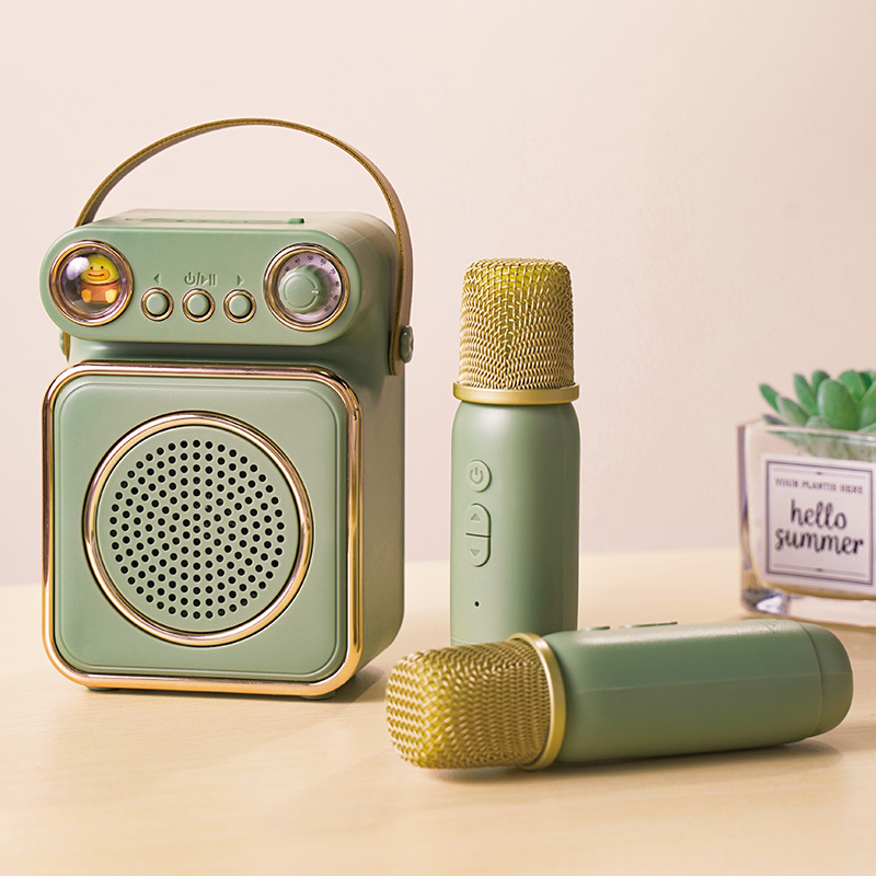 ICARER FAMILY Portable Speaker Wireless Karaoke Speaker Music Player Outdoor Waterproof Mini Wireless Speaker for Kids