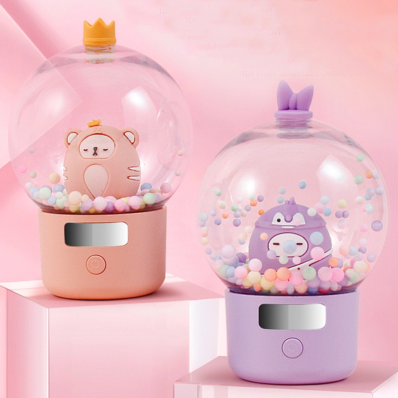 ICARER FAMILY Rechargeable Night Light Cute Bubble Lamp for Bedroom Mini ABS Material LED Night Light