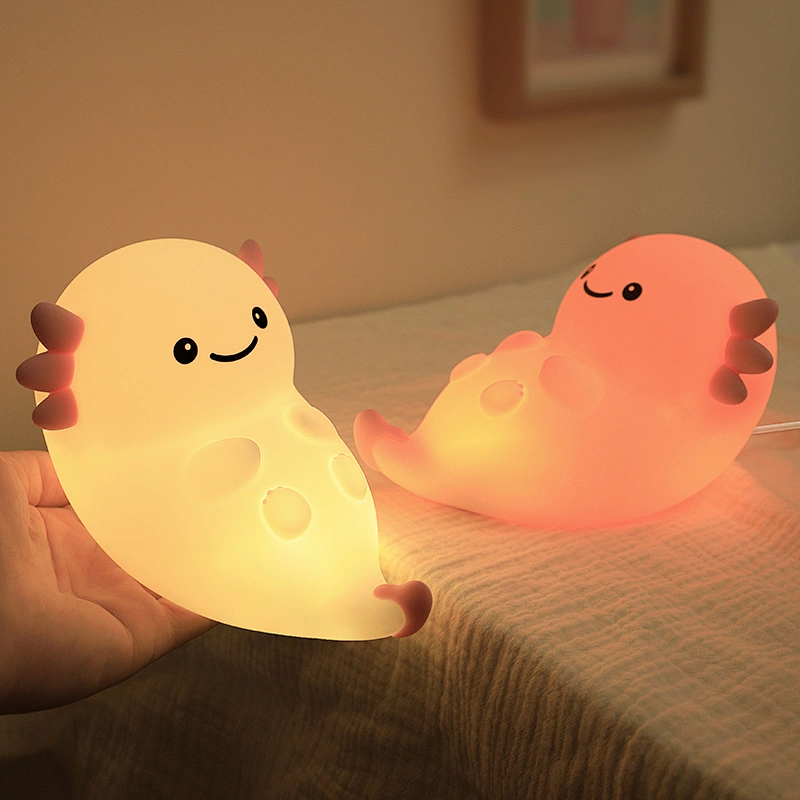 Bedroom Light Lamp Dinosaur Pink Color Kids Cute Lamp Silicone Soft Safe Material